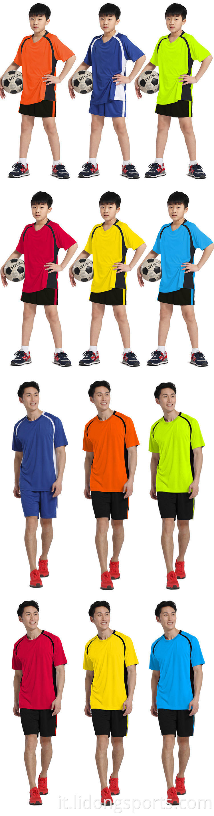 Vendita calda Logo personalizzato Pista da calcio Suits Quick Dry Jogger Set di allenamento Set per bambini